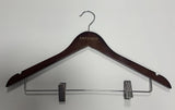 AMTEADM Pack of 20 Coat hangers Solid wood hanger for household use, seamless and non slip, lotus wood hanger, multifunctional retro wooden clothing support, wardrobe support