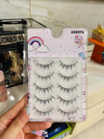 ANGNYA The whole cluster of False eyelashes is a natural imitation of female one-piece eyelashes. The whole transparent fine stem eyelashes