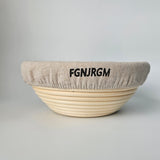 FGNJRGM Banneton Sourdough Bread Proofing Basket Bowl with Liner and Bread Baking Tools Handmade Quality Round Indonesian Rattan Bread Baking Supplies