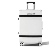 YUNASAY New aluminum frame suitcase trolley case male and female students universal wheel suitcase 20 inch boarding case 24 inch leather case