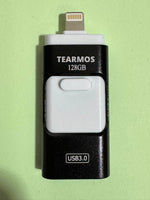 TEARMOS 128GB Flash Drive for iPhone Photo Stick USB Memory Stick Thumb Drives, High Speed USB Stick External Storage for iPhone/iPad