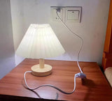 Altgedecor Simple pleated home, study, bedroom, desk lamp, energy-saving small desk lamp
