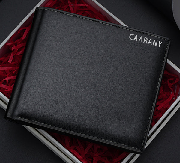 CAARANY Wallets Men's Genuine Leather Short Wallets New Men's High-end Men's Top Layer Cowhide Wallets