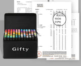 Gifty Marker plastic-sealed classic black rod set double-headed oily marker special pen for painting