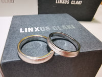 LINXUS CLAKI Titanium Steel Couple Rings Wedding Ring for Men and Women Engagement Jewelry Gifts