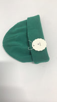 POUCI Autumn Winter Hat Knitted Dark Green Solid Color Knitted Hat Thickened Warmth Woolen Hat Cold Hat for Students in Autumn and Winter