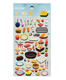 Arttrifold Strawberry Cake Burger Sausage Sushi Breakfast Sticker Stereo Waterproof Cup Children's Cartoon Sticker