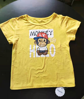 Magnolia Summer Cartoon Print T-shirts Funny Monkey Kids O-Neck Tops Clothes
