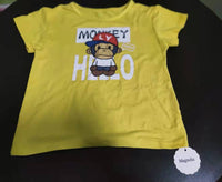 Magnolia Summer Cartoon Print T-shirts Funny Monkey Kids O-Neck Tops Clothes